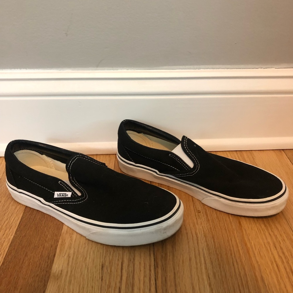 Black Vans Slip-ons (worn once)